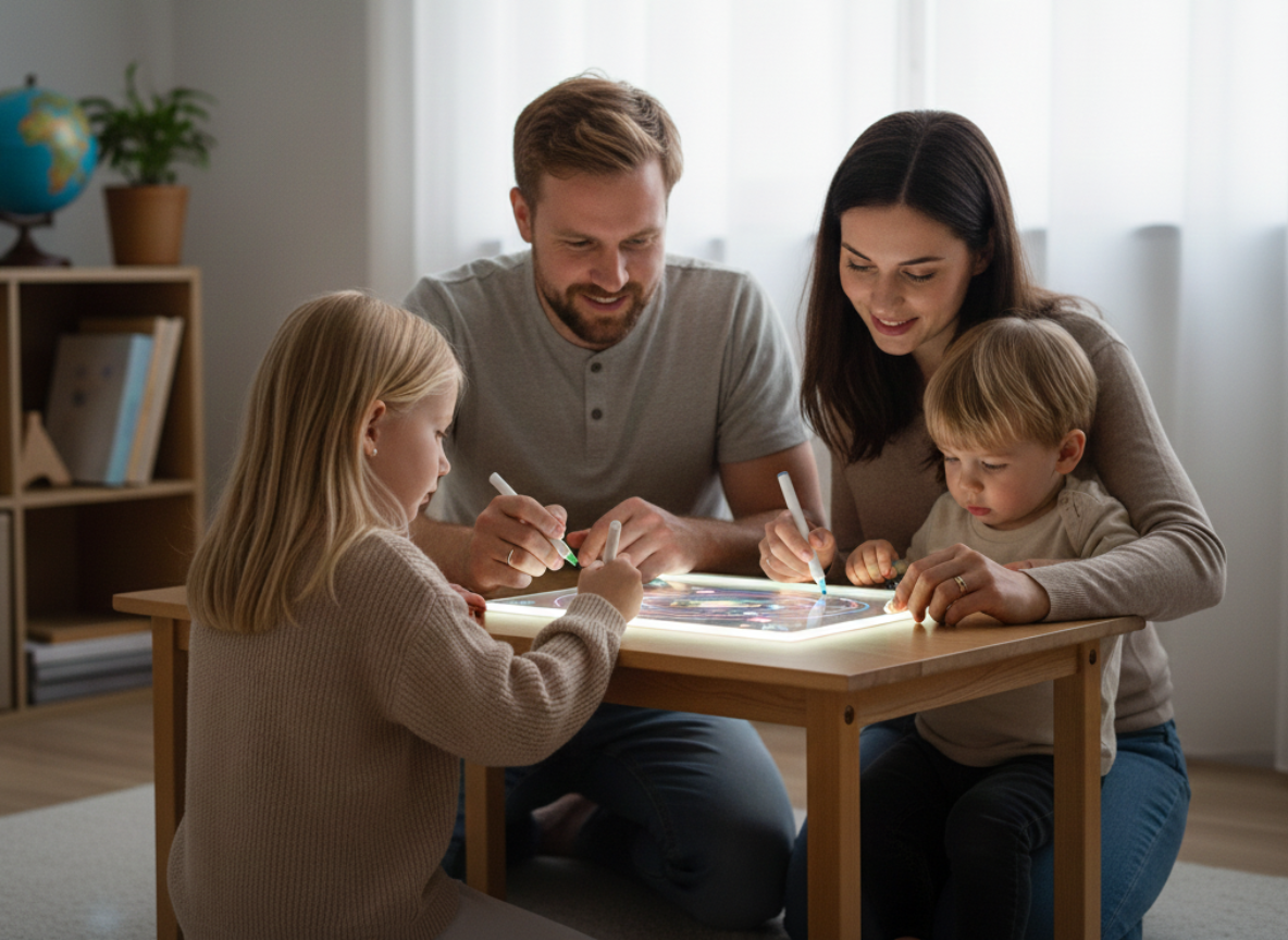 Tableau LED créatif et veilleuse apaisante pour enfants